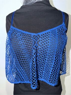 Victoria's Secret Royal Blue Crochet Mesh Camisole